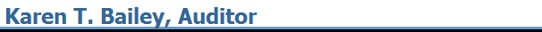 Karen T. Bailey, Auditor